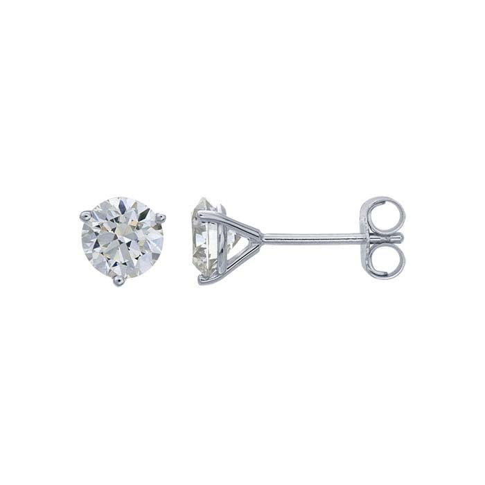 14K Gold 1-Ct. (TW) Lab-Grown Diamond-Set Earrings
