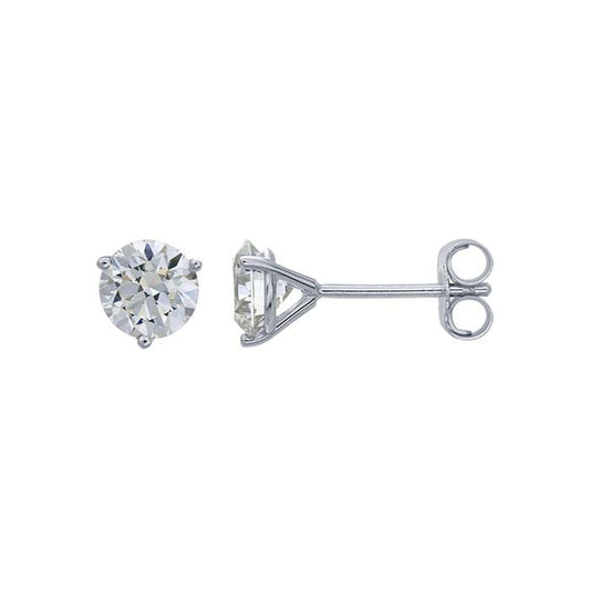 14K Gold 1-Ct. (TW) Lab-Grown Diamond-Set Earrings