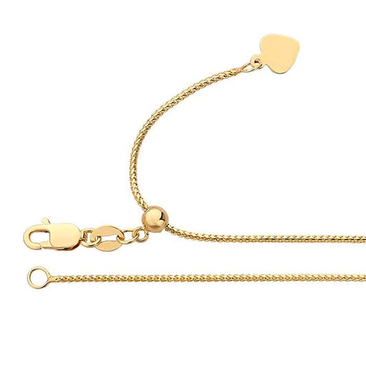 14K Gold 1.2mm Diamond-Cut Franco Chain Necklace 20