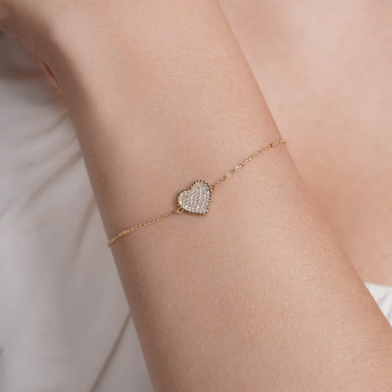 Locking Holdings | 14k_diamondcut_heart_studded_cz_charm | Locking Holdings