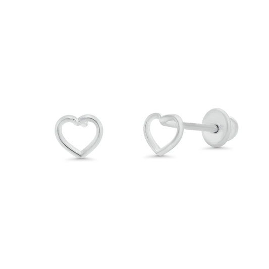 Silver Heart Silhouette Earrings