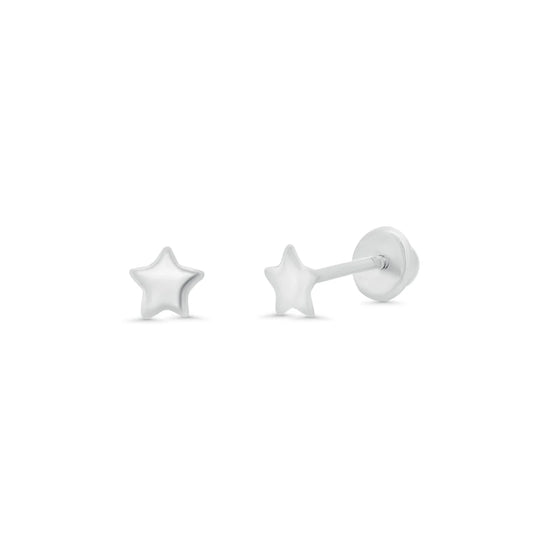 Silver Mini Star Earrings