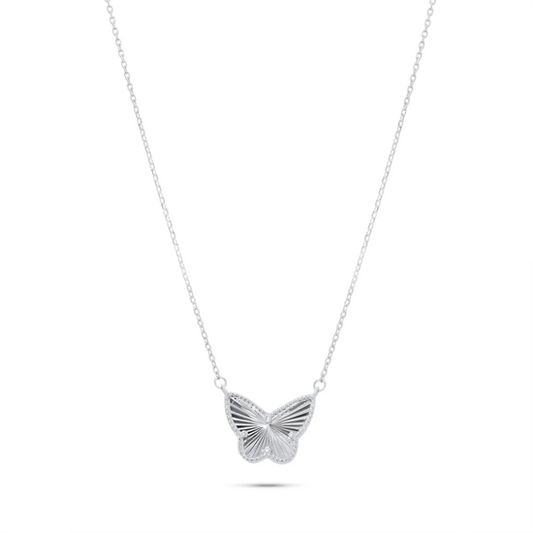 Locking Holdings | rhodium_plated_925_silver_diamondcut_butterfly | Locking Holdings