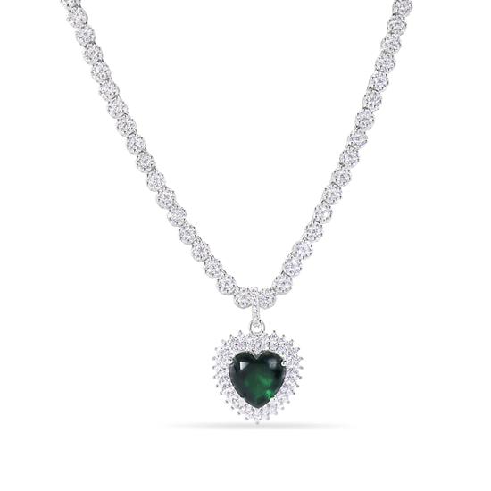 Locking Holdings | rhodium_plated_925_silver_heart_greencz | Locking Holdings