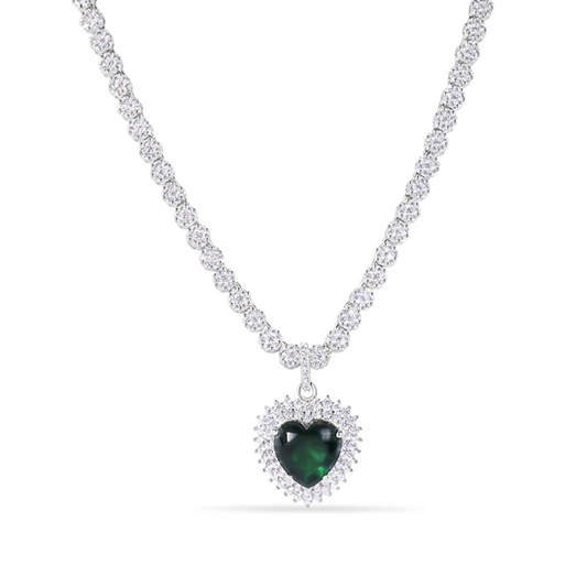 Locking Holdings | rhodium_plated_925_silver_heart_greencz | Locking Holdings